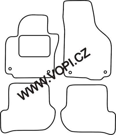 Autokoberce Škoda Yeti 05/2009 - Perfectfit (4314)